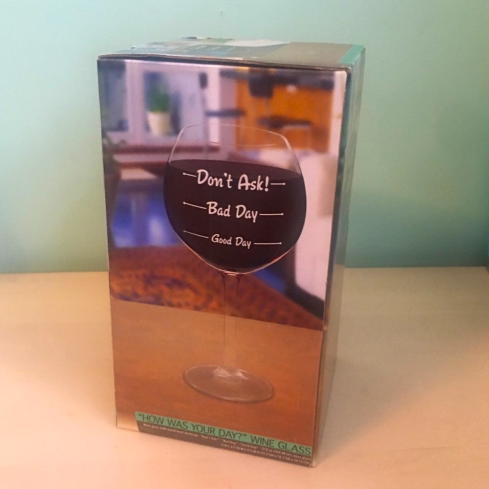 Long Day Stemmed Gag Gift Wine Glass Goblet